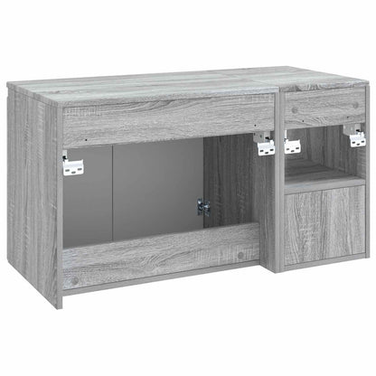 vidaXL Bathroom Furniture Set 2 pcs Grey Sonoma Engineered Wood