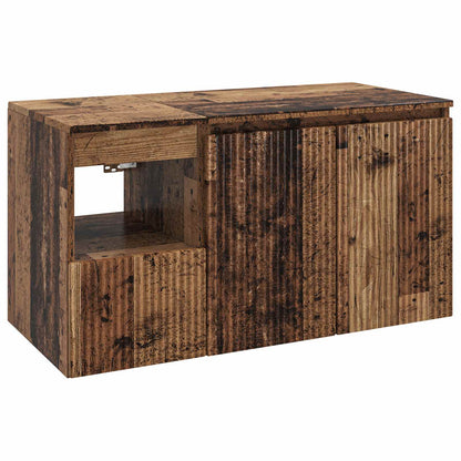 vidaXL Bathroom Furniture Set 2 pcs Old Wood Engineered Wood