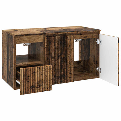 vidaXL Bathroom Furniture Set 2 pcs Old Wood Engineered Wood
