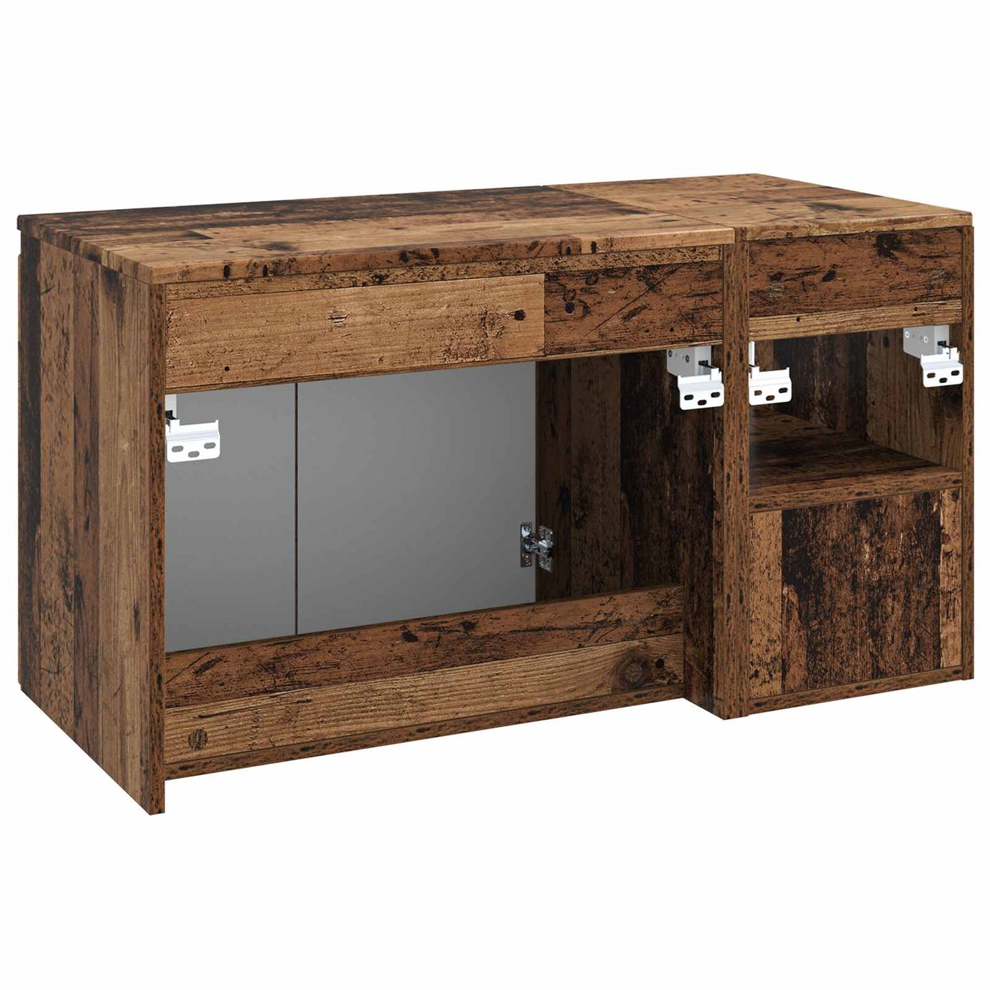 vidaXL Bathroom Furniture Set 2 pcs Old Wood Engineered Wood