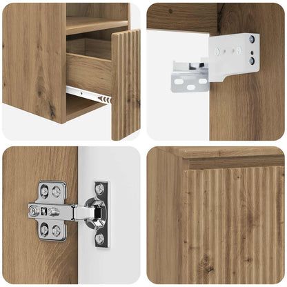 vidaXL Bathroom Furniture Set 2 pcs Artisan Oak Engineered Wood
