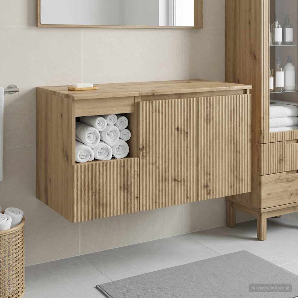vidaXL Bathroom Furniture Set 2 pcs Artisan Oak Engineered Wood