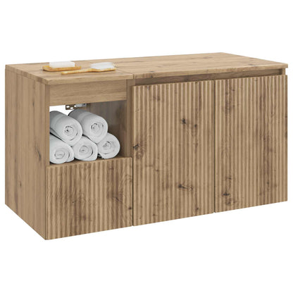 vidaXL Bathroom Furniture Set 2 pcs Artisan Oak Engineered Wood