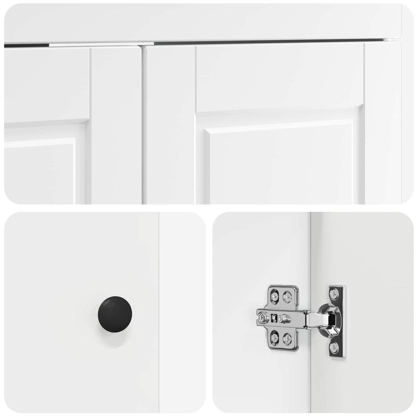 vidaXL Bathroom Furniture Set White 56 x 37.5 x 81 cm Engineered Wood