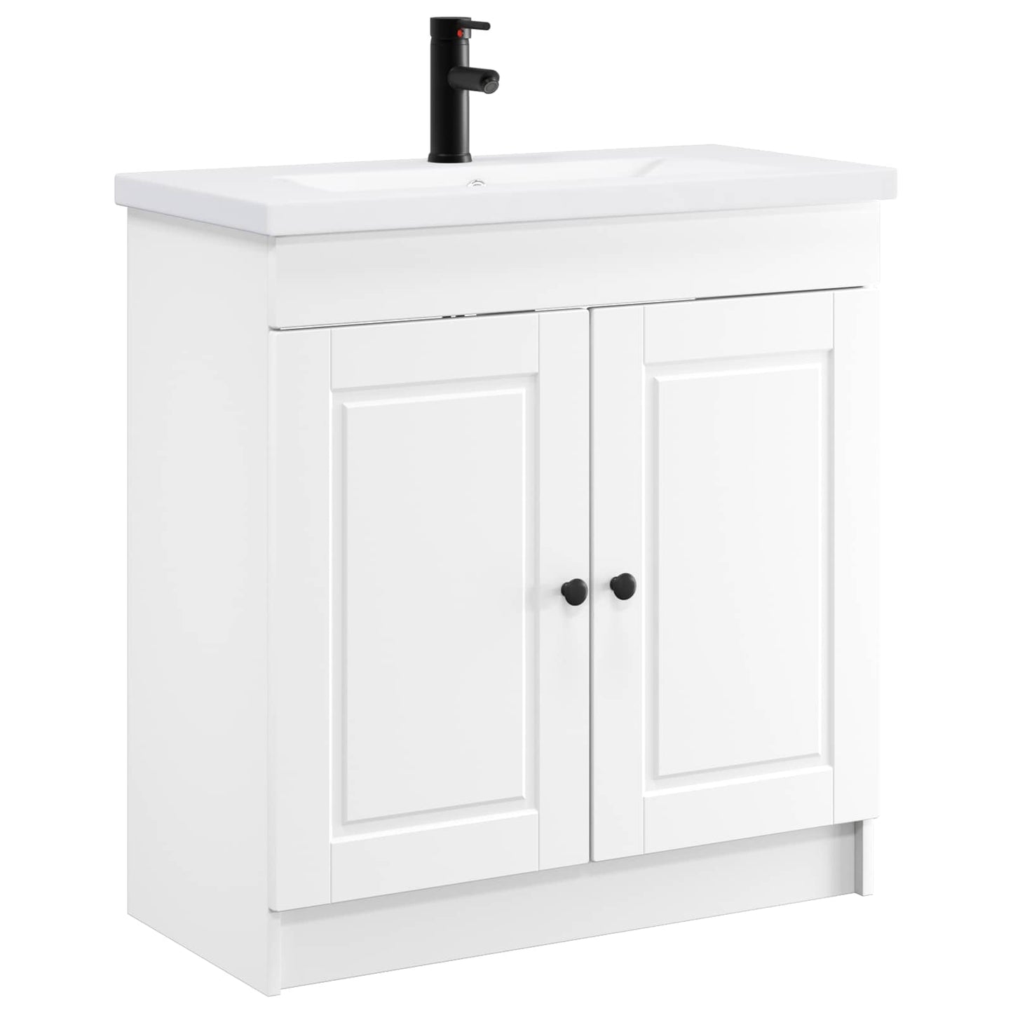 vidaXL Bathroom Furniture Set White 56 x 37.5 x 81 cm Engineered Wood
