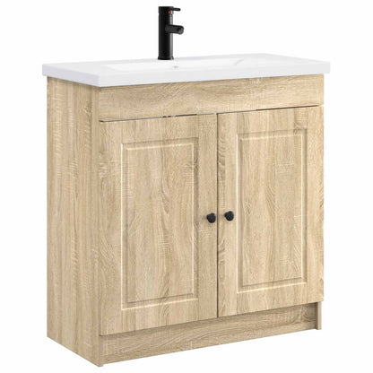 vidaXL Bathroom Furniture Set Sonoma Oak 56 x 37.5 x 81 cm