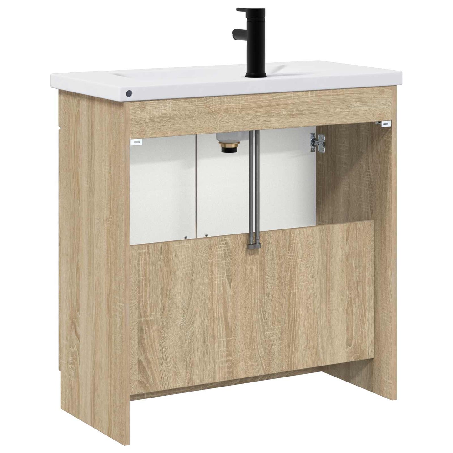 vidaXL Bathroom Furniture Set Sonoma Oak 56 x 37.5 x 81 cm