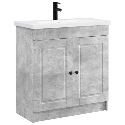 vidaXL Bathroom Furniture Set Concrete Grey 56 x 37.5 x 81 cm