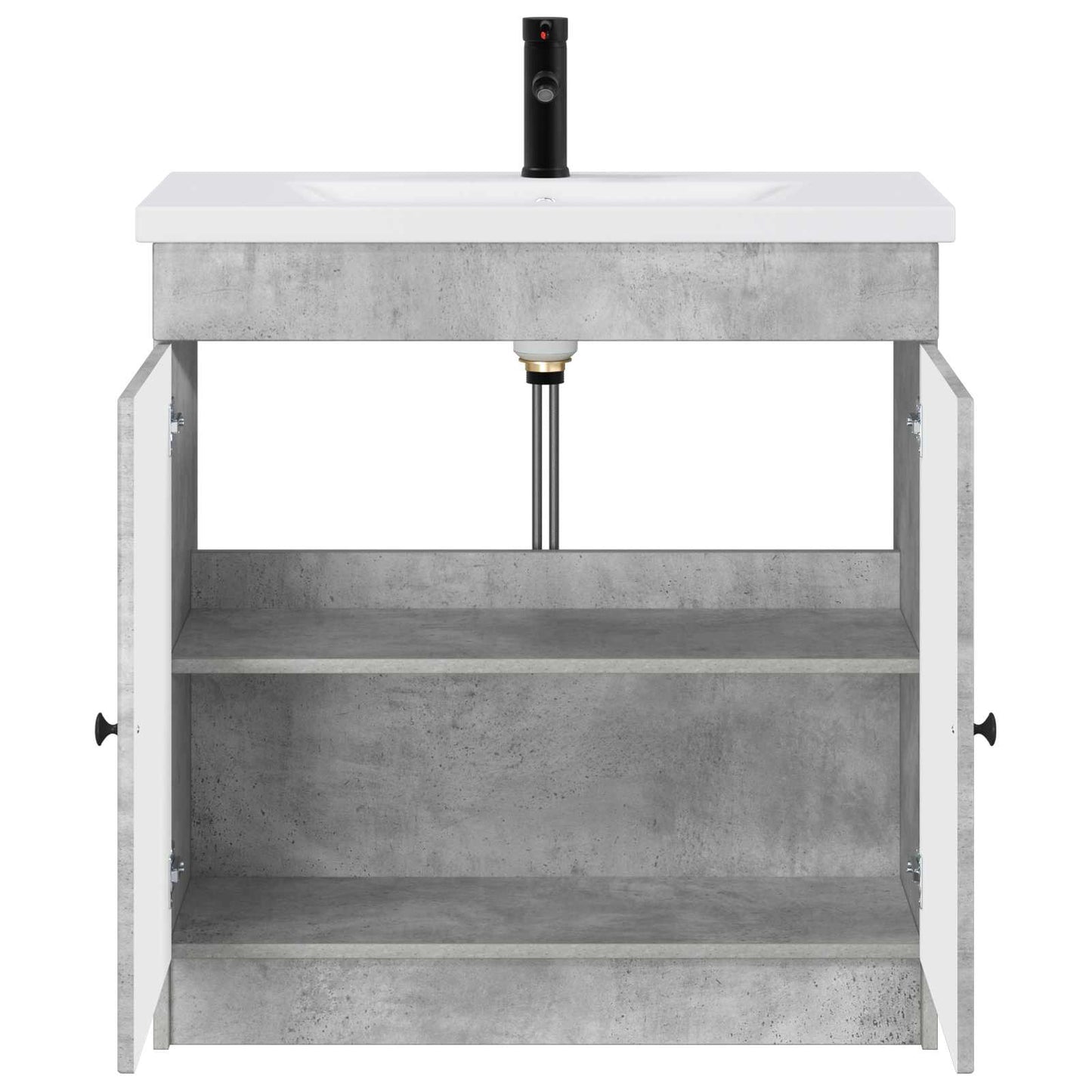 vidaXL Bathroom Furniture Set Concrete Grey 56 x 37.5 x 81 cm
