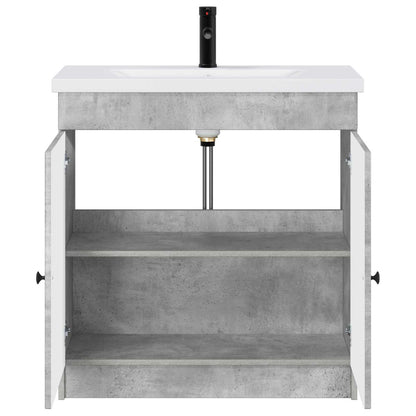 vidaXL Bathroom Furniture Set Concrete Grey 56 x 37.5 x 81 cm