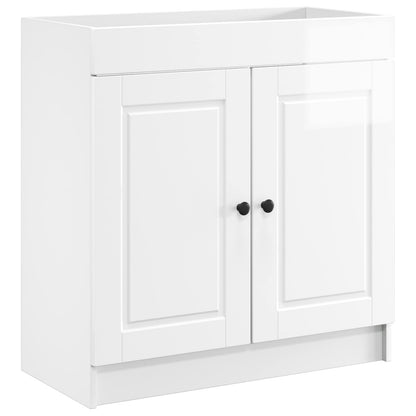 vidaXL Bathroom Furniture Set High Gloss White 56 x 37.5 x 81 cm