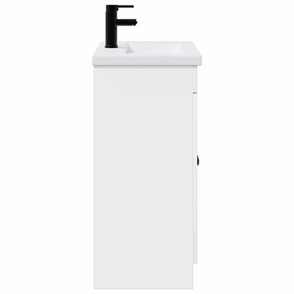 vidaXL Bathroom Furniture Set High Gloss White 56 x 37.5 x 81 cm