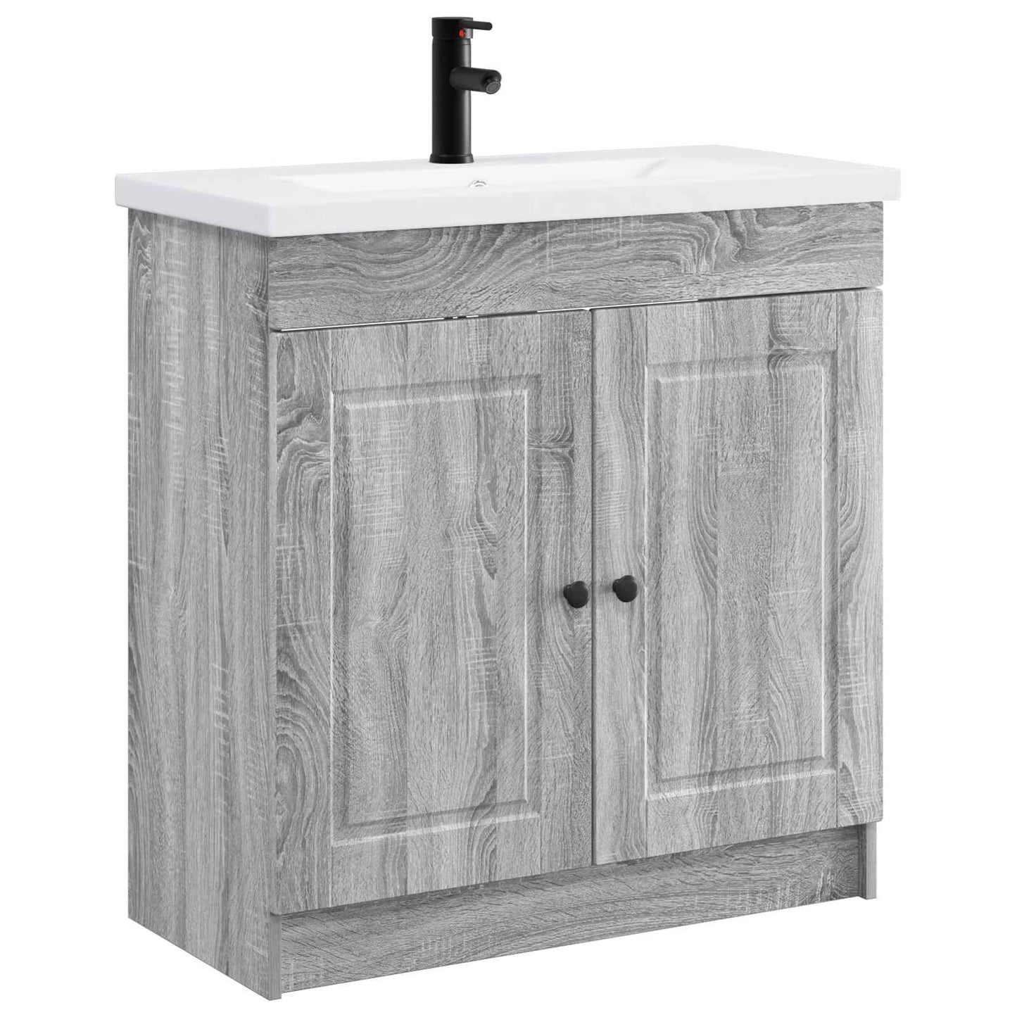 vidaXL Bathroom Furniture Set Grey Sonoma 56 x 37.5 x 81 cm