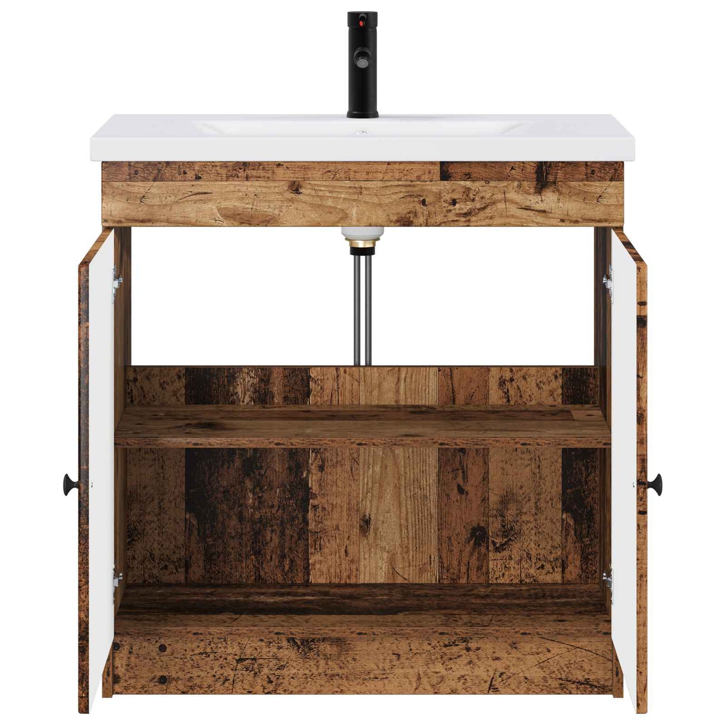 vidaXL Bathroom Furniture Set Old Wood 56 x 37.5 x 81 cm