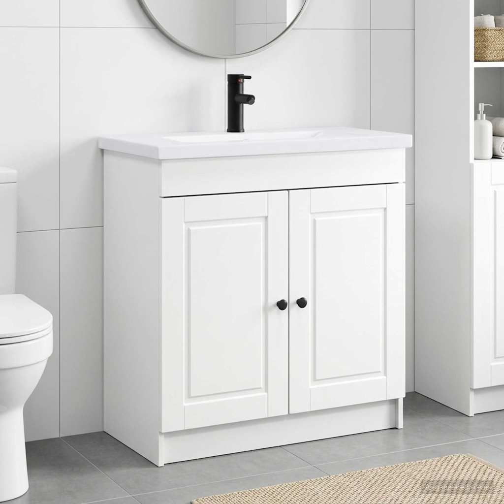 vidaXL Bathroom Furniture Set White 78.5 x 37.5 x 81 cm