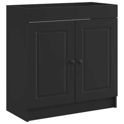 vidaXL Bathroom Furniture Set Black 78.5 x 37.5 x 81 cm