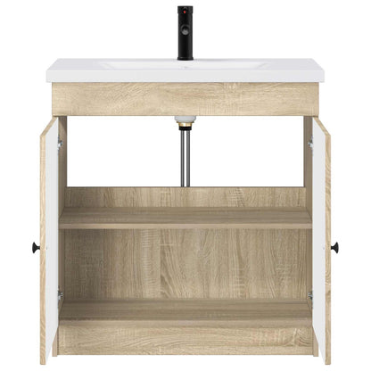 vidaXL Bathroom Furniture Set Sonoma Oak 78.5 x 37.5 x 81 cm
