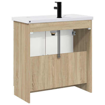 vidaXL Bathroom Furniture Set Sonoma Oak 78.5 x 37.5 x 81 cm