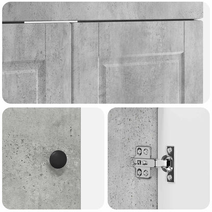 vidaXL Bathroom Furniture Set Concrete Grey 78.5 x 37.5 x 81 cm