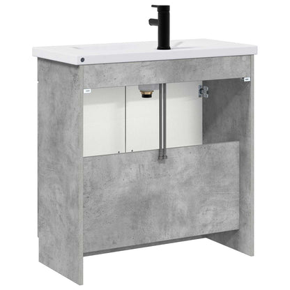 vidaXL Bathroom Furniture Set Concrete Grey 78.5 x 37.5 x 81 cm