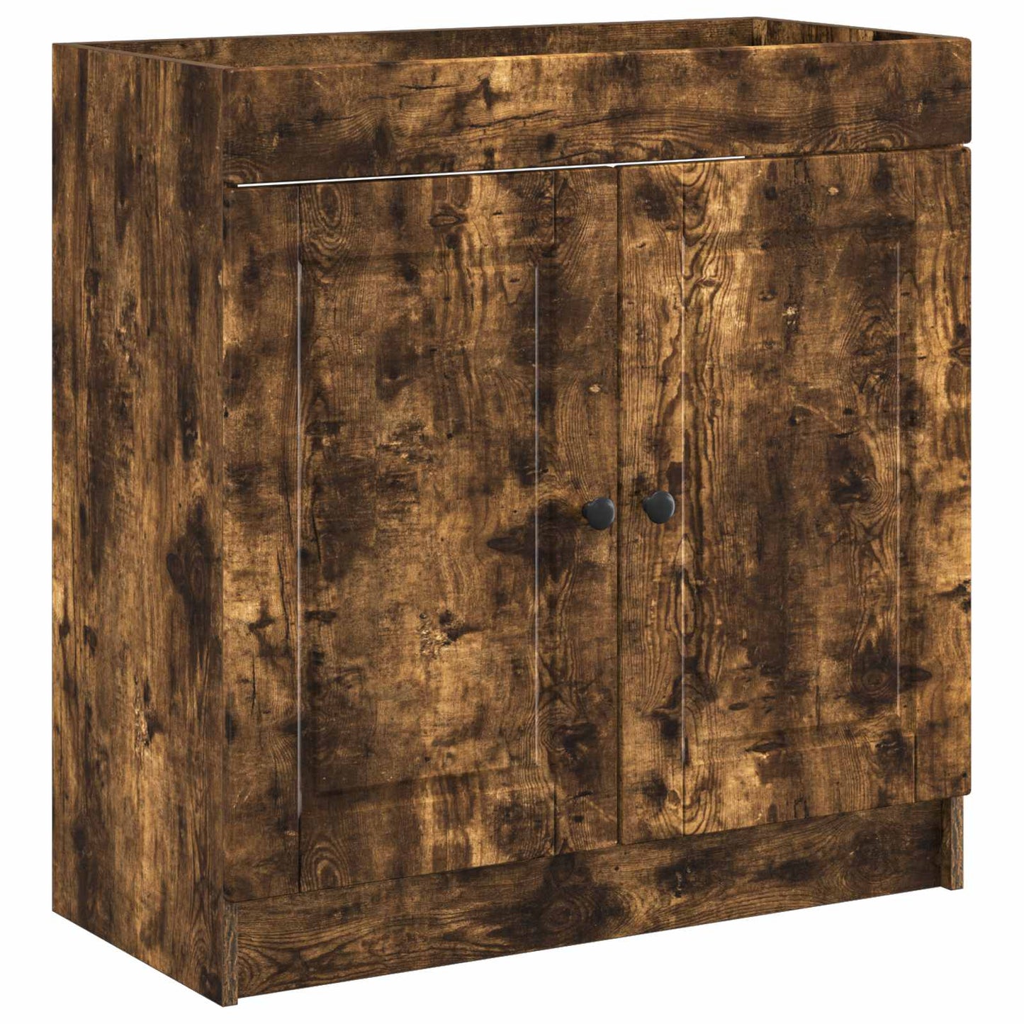 vidaXL Bathroom Furniture Set Smoked Oak 78.5 x 37.5 x 81 cm