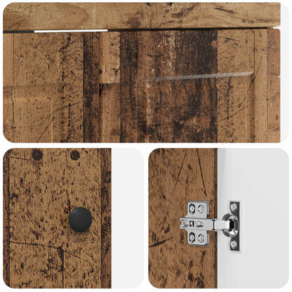 vidaXL Bathroom Furniture Set Old Wood 78.5 x 37.5 x 81 cm