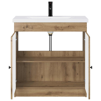 vidaXL Bathroom Furniture Set Artisan Oak 78.5 x 37.5 x 81 cm