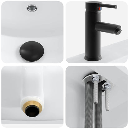 vidaXL Bathroom Furniture Set White 56 x 37.5 x 81 cm Engineered Wood