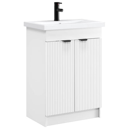vidaXL Bathroom Furniture Set White 56 x 37.5 x 81 cm Engineered Wood