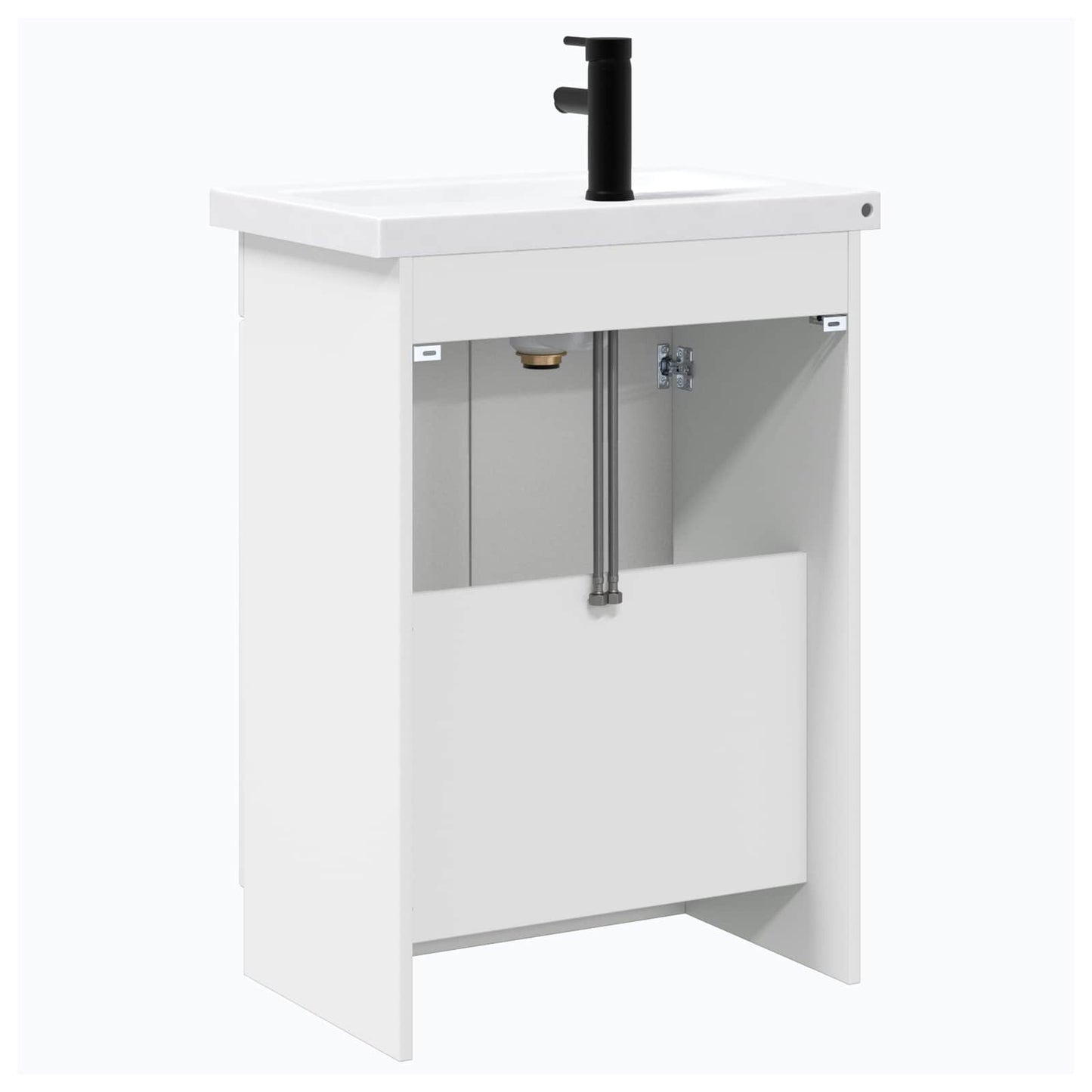 vidaXL Bathroom Furniture Set White 56 x 37.5 x 81 cm Engineered Wood