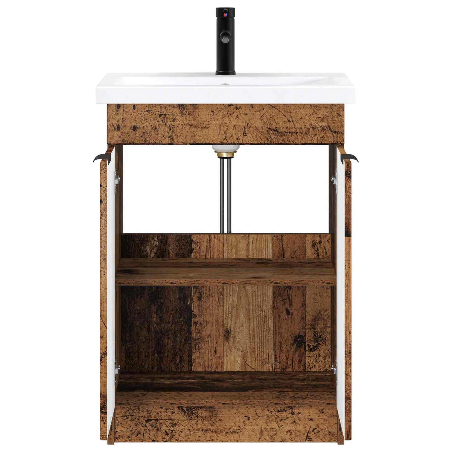 vidaXL Bathroom Furniture Set Old Wood 56 x 37.5 x 81 cm