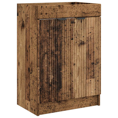 vidaXL Bathroom Furniture Set Old Wood 56 x 37.5 x 81 cm