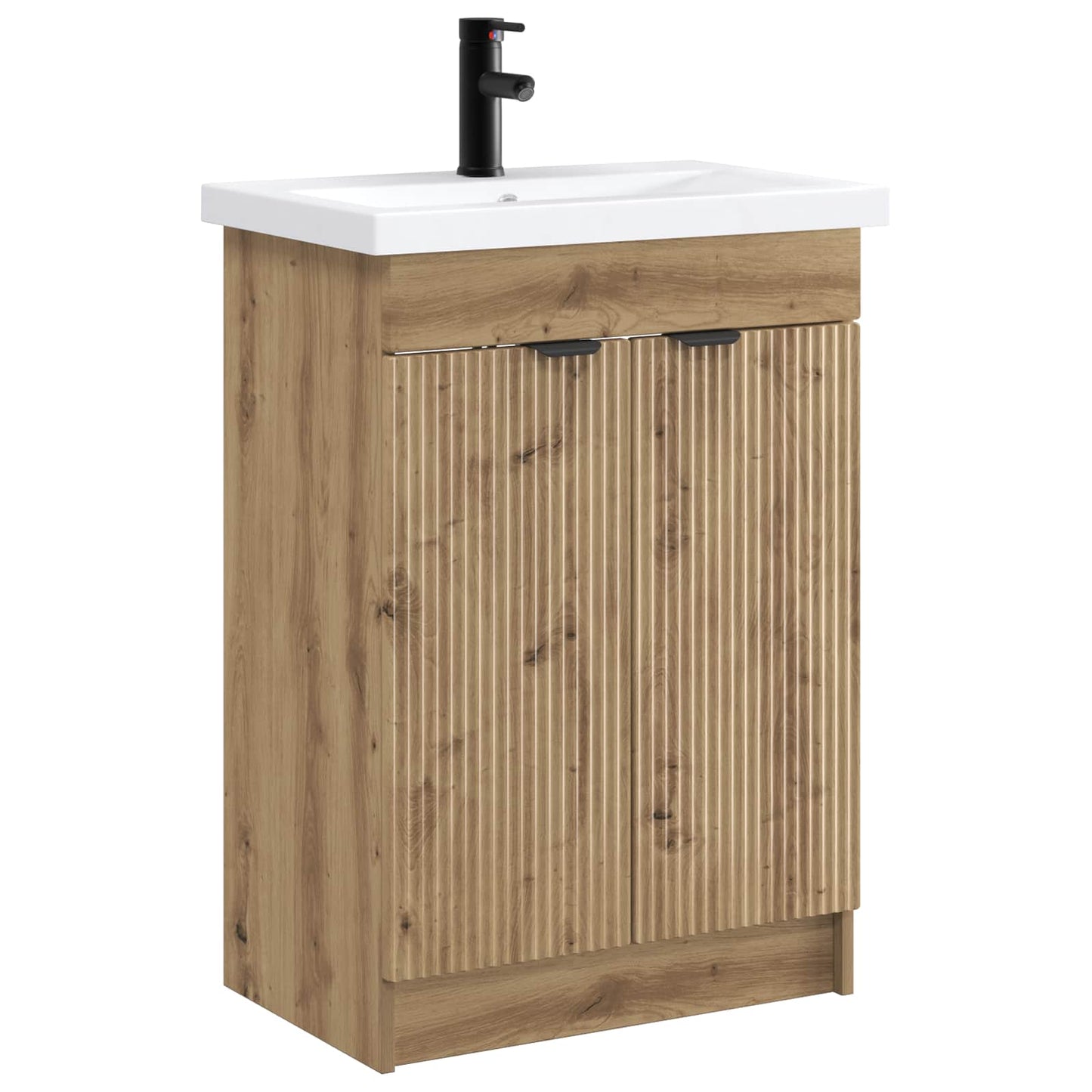 vidaXL Bathroom Furniture Set Artisan Oak 56 x 37.5 x 81 cm