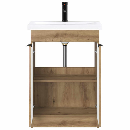 vidaXL Bathroom Furniture Set Artisan Oak 56 x 37.5 x 81 cm