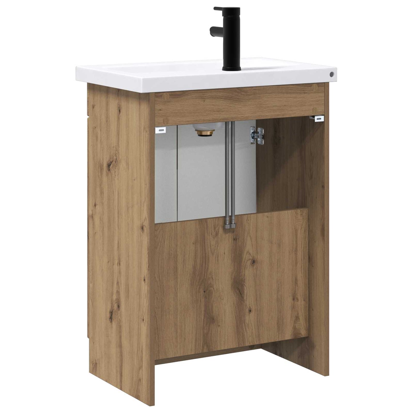 vidaXL Bathroom Furniture Set Artisan Oak 56 x 37.5 x 81 cm