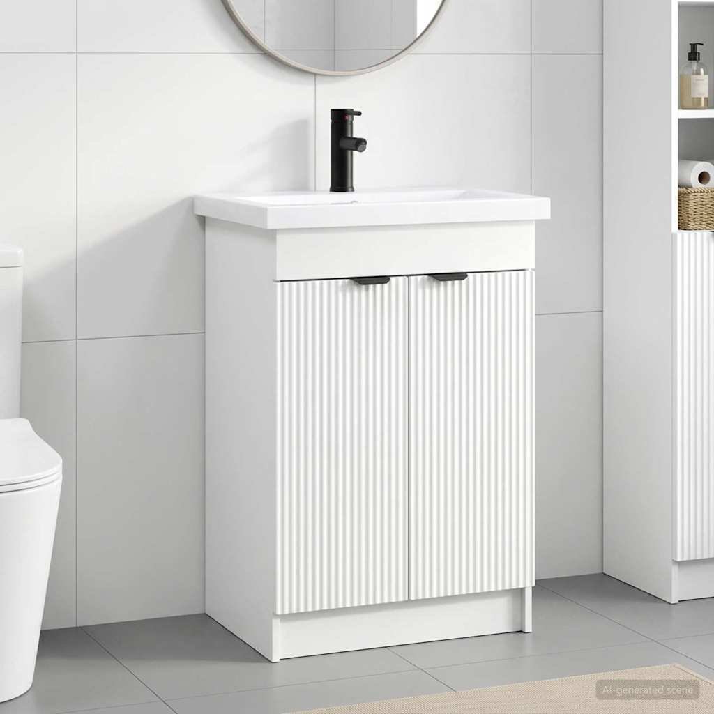 vidaXL Bathroom Furniture Set White 78.5 x 37.5 x 81 cm