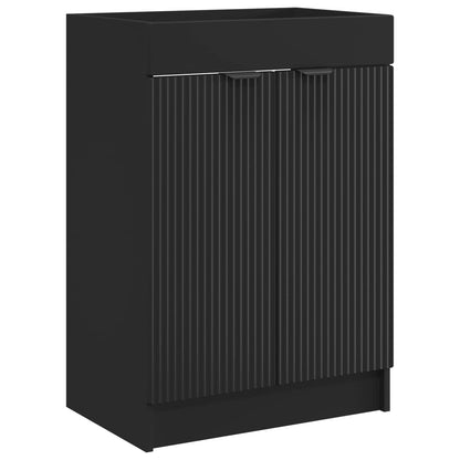 vidaXL Bathroom Furniture Set Black 78.5 x 37.5 x 81 cm