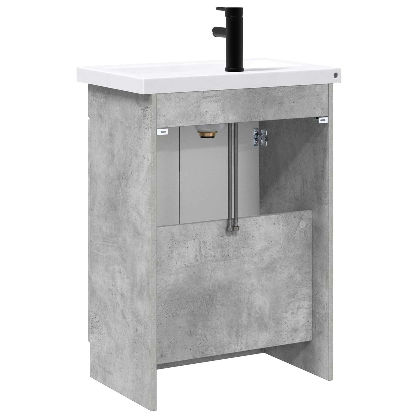vidaXL Bathroom Furniture Set Concrete Grey 78.5 x 37.5 x 81 cm