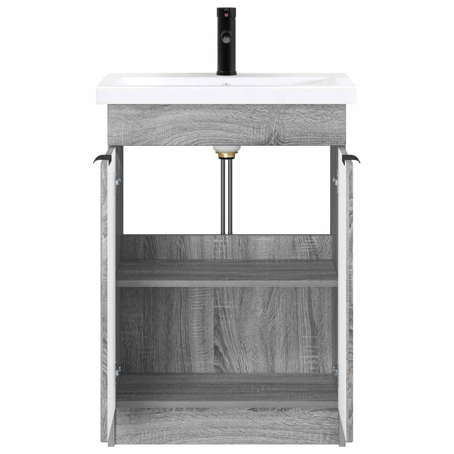 vidaXL Bathroom Furniture Set Grey Sonoma 78.5 x 37.5 x 81 cm