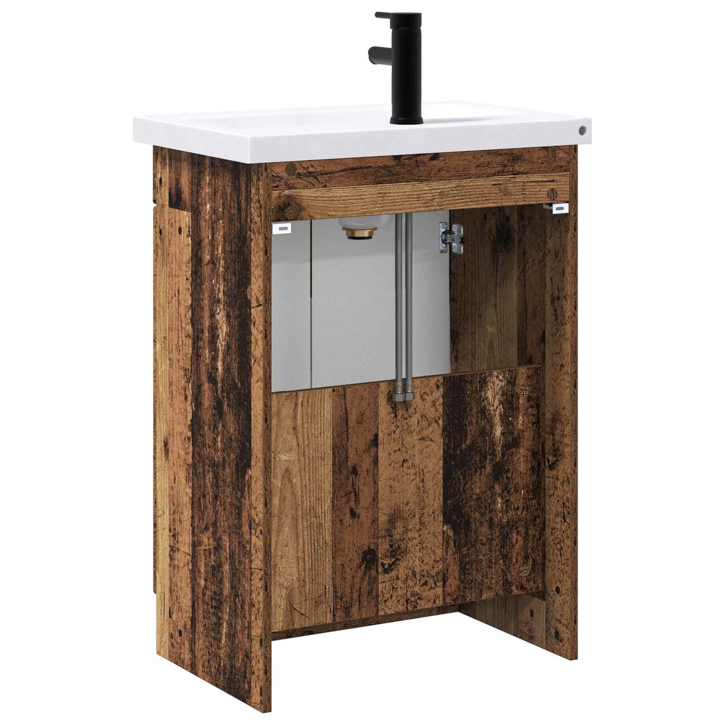 vidaXL Bathroom Furniture Set Old Wood 78.5 x 37.5 x 81 cm