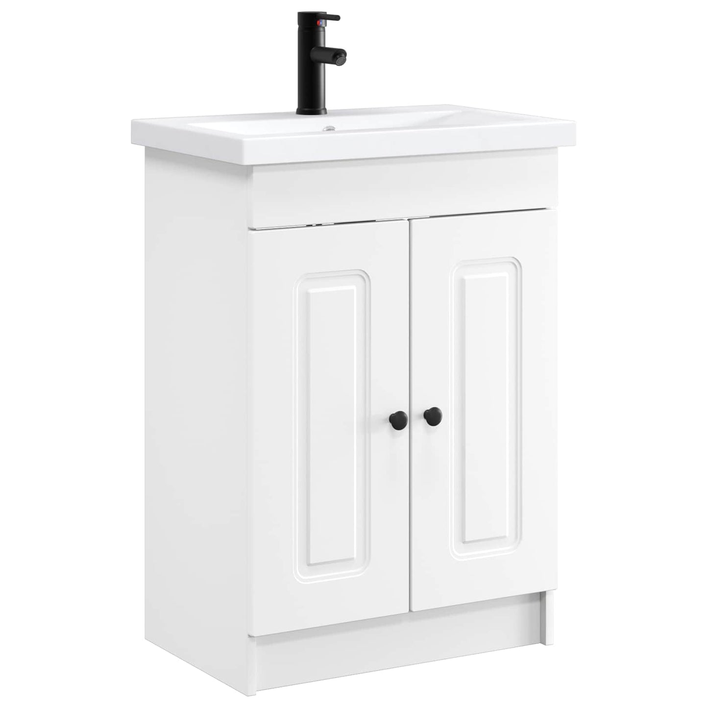 vidaXL Bathroom Furniture Set White 56 x 37.5 x 81 cm Engineered Wood