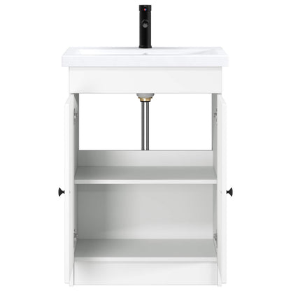 vidaXL Bathroom Furniture Set White 56 x 37.5 x 81 cm Engineered Wood