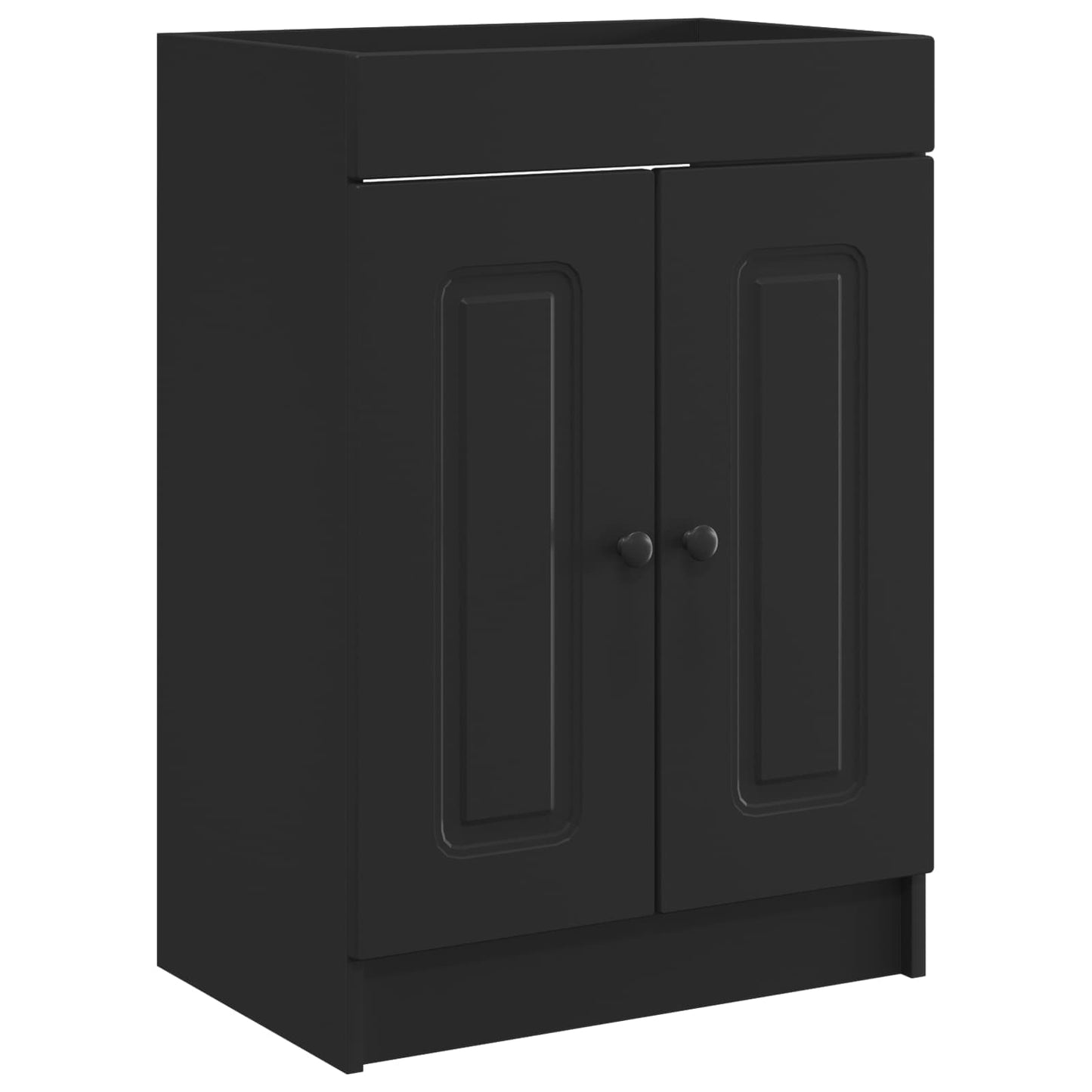 vidaXL Bathroom Furniture Set Black 56 x 37.5 x 81 cm Engineered Wood