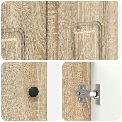 vidaXL Bathroom Furniture Set Sonoma Oak 56 x 37.5 x 81 cm
