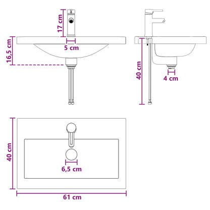 vidaXL Bathroom Furniture Set Sonoma Oak 56 x 37.5 x 81 cm