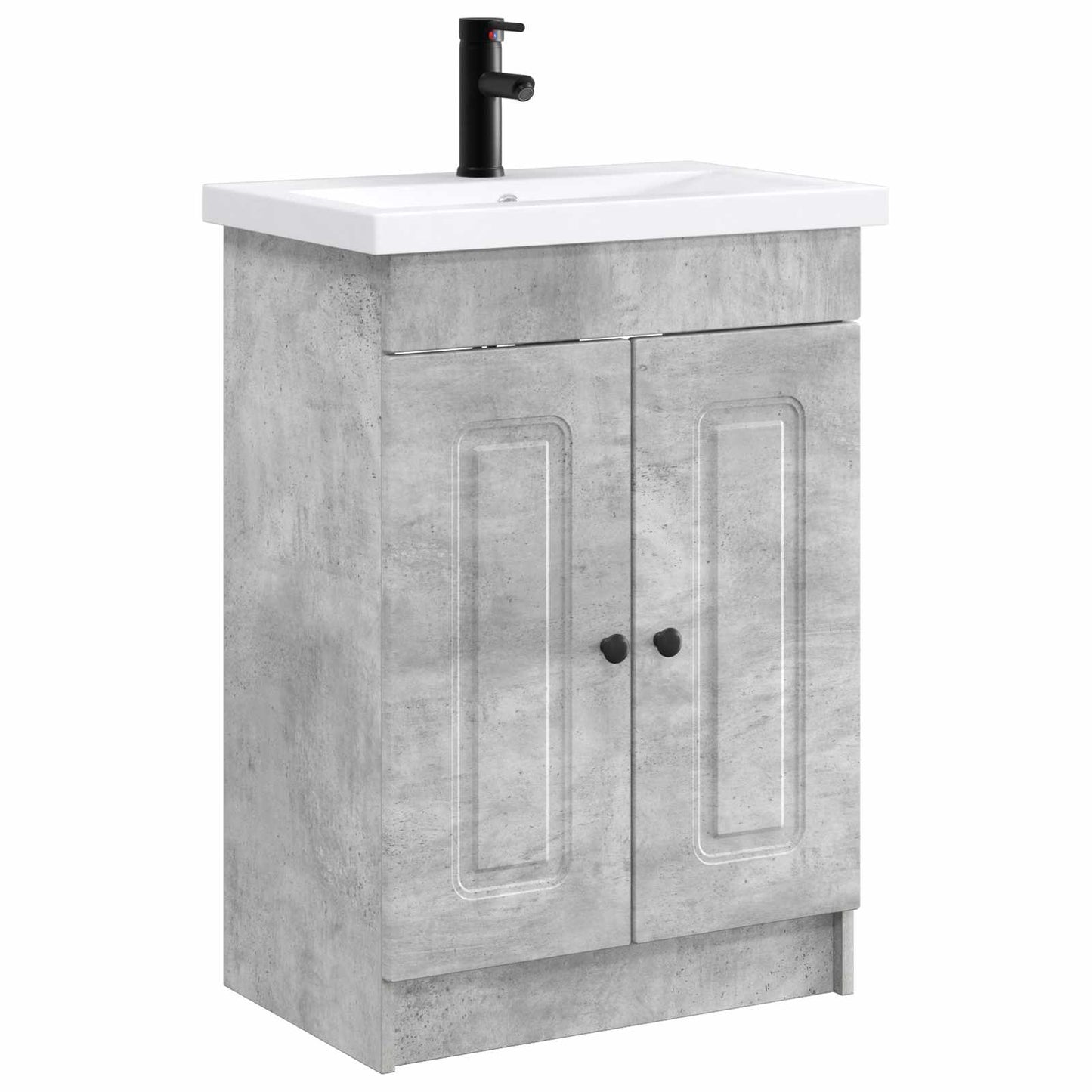 vidaXL Bathroom Furniture Set Concrete Grey 56 x 37.5 x 81 cm