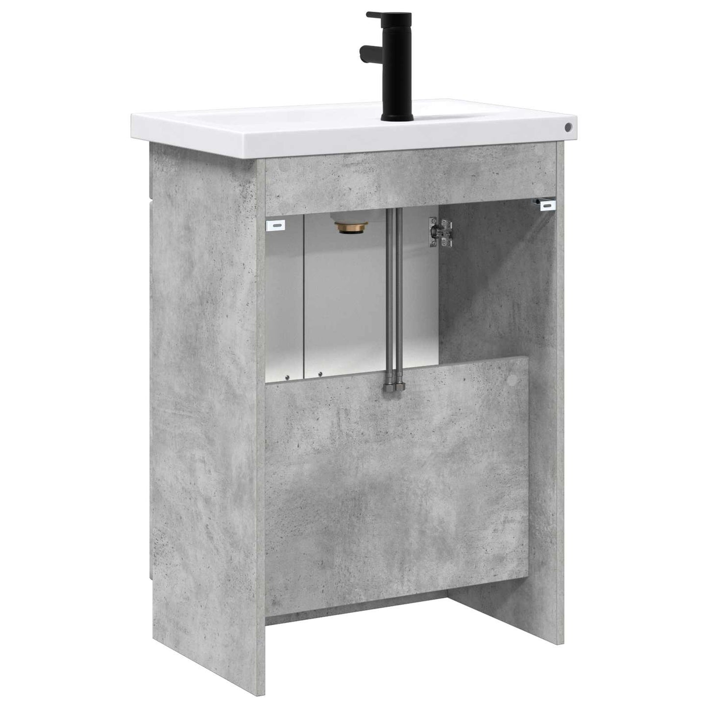 vidaXL Bathroom Furniture Set Concrete Grey 56 x 37.5 x 81 cm