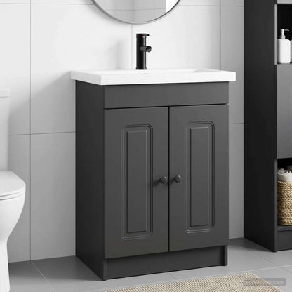 vidaXL Bathroom Furniture Set Black 78.5 x 37.5 x 81 cm