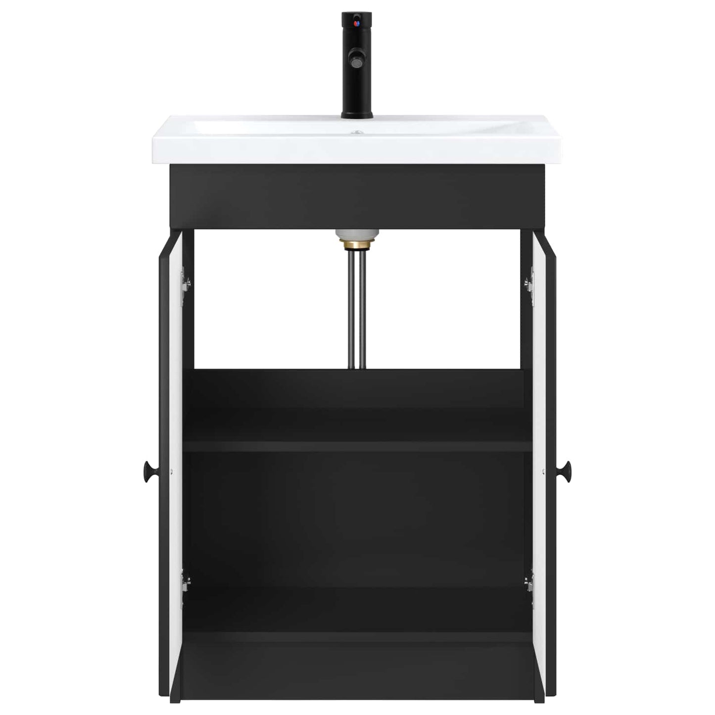 vidaXL Bathroom Furniture Set Black 78.5 x 37.5 x 81 cm