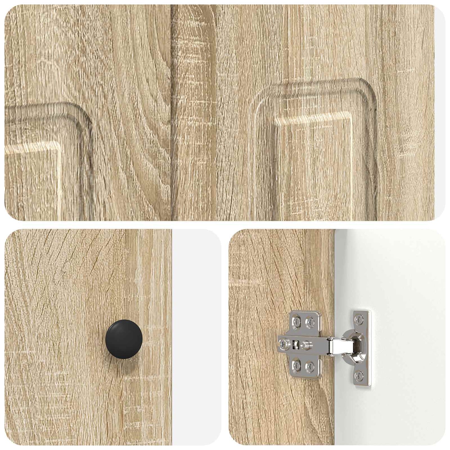 vidaXL Bathroom Furniture Set Sonoma Oak 78.5 x 37.5 x 81 cm